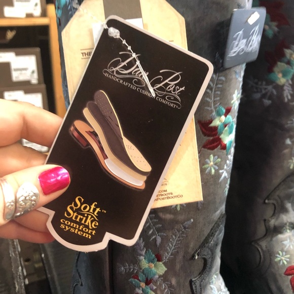 Ladies Dan post custom boots grey blue floral NWT - Picture 6 of 8